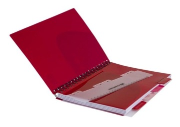 КНИГА COOLPACK COLLECTION PP A4 RED, сетка 100 тыс.
