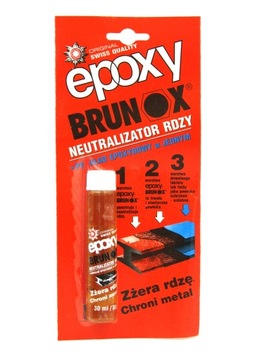 BRUNOX EPOXY 30ml NEUTRALIZATOR RDZY PODKŁAD 2W1