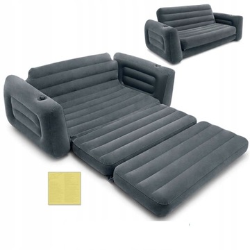 SOFA DMUCHANA 2w1 INTEX ROZKŁADANA MATERAC ŁÓŻKO