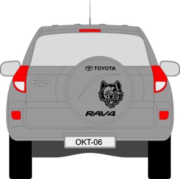 Наклейки на крышку запасного колеса TOYOTA RAV4