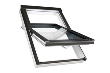 Okno dachowe 3 szybowe PVC OptiLight TLP U4 78x98 RAL 7022