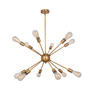 LAMPA LOFT ŻYRANDOL ZŁOTA 10 RAMION GALAXY GOLD