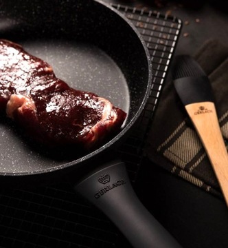 GERLACH GRANITEX КЕРАМИЧЕСКАЯ СКОВОРОДА 28 СМ + УНИВЕРСАЛЬНАЯ КРЫШКА