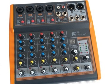 mikser mixer 6 kanałowy domowe studio, zespół USB