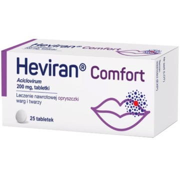 AP Heviran Comfort 200mg Opryszczka Warg i Ust x25
