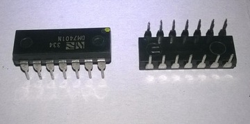 Bramki NAND OC TTL DM7401N DIP14 7401