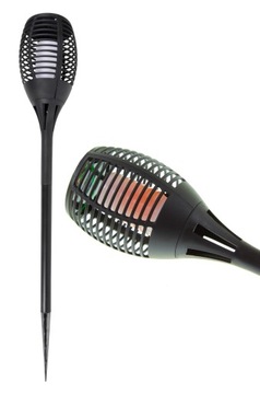 Lampa solarna POCHODNIA ŻYWY OGIEŃ 77cm AŻ 72LED !
