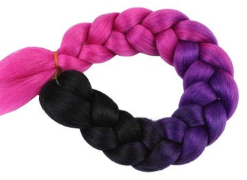 СИНТЕТИЧЕСКИЕ волосы для косичек ЦВЕТНЫЕ косички НАРАЩИВАНИЕ ВОЛОС ОМБРЕ