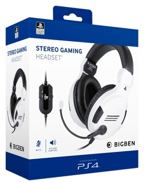 Наушники BIGBEN для PS4, лицензия SONY - БЕЛЫЕ