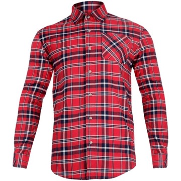 KOSZULA FLANELOWA CZERW-GRANAT., 170G/M2, 