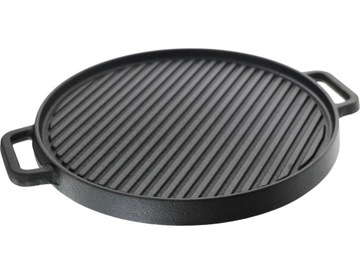 СКОВОРОДА-ГРИЛЬ, ЧУГУННАЯ ПЛИТА, 30 см, ЛИТАЯ ЗАХВАТКА