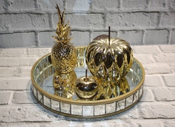 Золотая ваза с золотой керамической крышкой H18