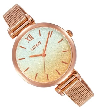 Klasyczny zegarek damski na bransolecie Lorus RG232QX9 Rose Gold +GRAWER