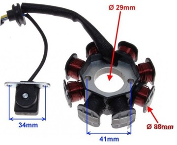 КАТУШКИ ЗАЖИГАНИЯ СТАТОР СКУТЕР GY6 4T 139QMB