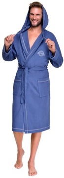 ХЛОПКОВЫЙ МУЖСКОЙ ХАЛАТ С КАПЮШОНОМ M