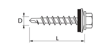 Шурупы Farmer 4,8x50 мм RAL 8004 100 шт. Саморезы Etanco GTF2 Z14.