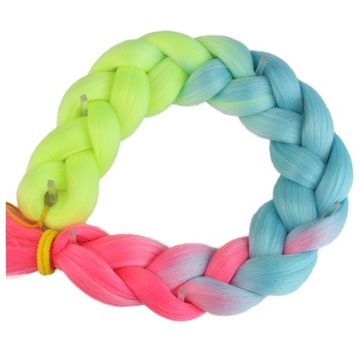 СИНТЕТИЧЕСКИЕ волосы для косичек ЦВЕТНЫЕ косички НАРАЩИВАНИЕ ВОЛОС ОМБРЕ