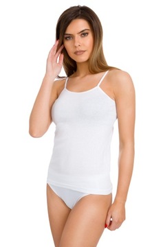 BIAŁA Bawełniana PODKOSZULKA RAMIĄCZKA XXL