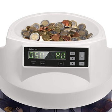 СЧЕТНАЯ МАШИНА SAFESCAN 1250 И СОРТИРОВЩИК БЕЛЫХ ЕВРО МОНЕТ