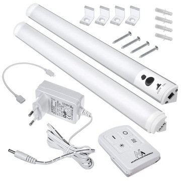 Oprawa liniowa LED 2 lampki z pilotem barwa zimna