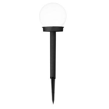 Lampa ogrodowa solarna biała kula z czujnikiem zmierzchu 10 cm ozdoba