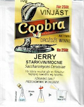 DROŻDŻE WINNE AKTYWNE COOBRA JERRY 10 G
