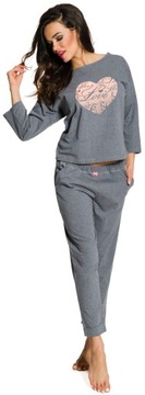 СПОРТИВНАЯ СВОБОДНАЯ ЖЕНСКАЯ ПИЖАМА С ДЛИННЫМ РУКАВОМ TARO XXL