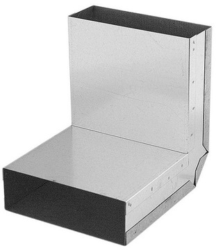Kolano prostokątne 90* 150x50 ściana strop DGP