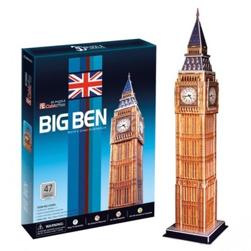 Puzzle 3D ZEGAR BIG BEN 47 el. Cubic Fun