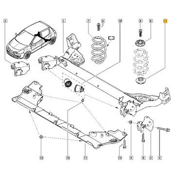 2X PODLOŽKA PRUŽINY ZADNÍ SPODNÍ CLIO III IV MODUL