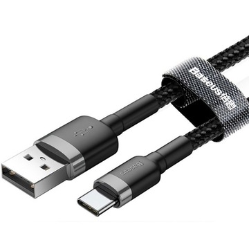 КАБЕЛЬ BASEUS USB / USB-C ДЛЯ БЫСТРОЙ ЗАРЯДКИ, 3 А, КАБЕЛЬ С ПРОЧНОЙ ОПЛЕТКОЙ, 1 М