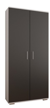 Szafa CALIFORNIA PÓŁKI 6 PÓŁEK D2 80CM BIAŁO CZARN