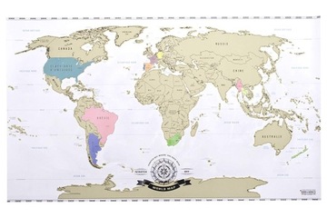 Карта мира скретч-карты на французском языке XXL G&G