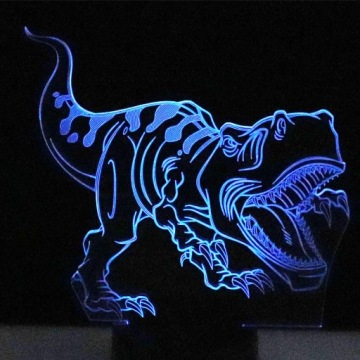 3D СВЕТОДИОДНЫЙ НОЧНИК ДИНОЗАВР T-REX 2 ДИСТАНЦИОННЫЙ ПОДАРОК