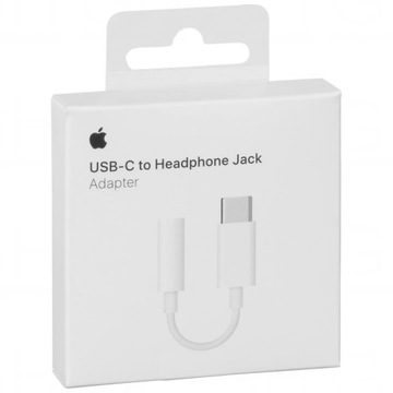 ORYGINALNY ADAPTER APPLE DO IPHONE 15 PRO MAX USB-C JACK 3,5MM SŁUCHAWKI