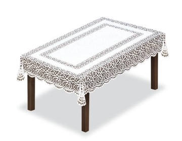 Obrus żakardowy 130x180 biały 22869