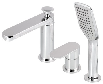 Набор смесителей для ванны и умывальника на 3 отверстия.