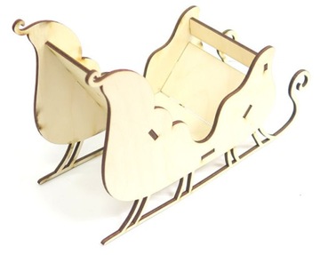 ОРНАМЕНТ-ДЕКОР САНКИ САНТЫ САНТЫ 3D KX92