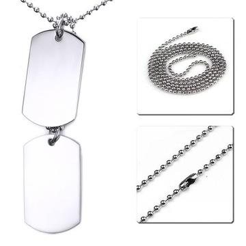 ДВОЙНОЙ ЖЕТОН НА ЦЕПИ + ВАША ГРАВИРОВКА