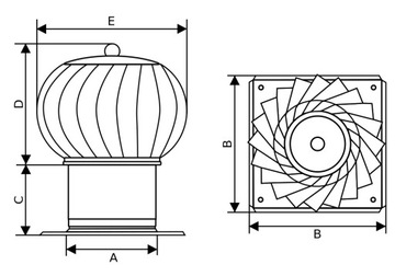 Поворотный колпак для дымохода антрацит TRN fi 150