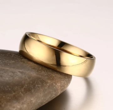 ГЛАДКОЕ ЗОЛОТОЕ КОЛЬЦО С ПЕЧАТКОЙ 6 ММ R18