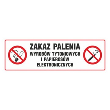 Tablica Znak Tabliczka Zakaz palenia papierosów