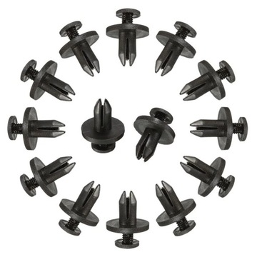 Plastikowe nity, kołki samochodowe 6mm - 20sztuk