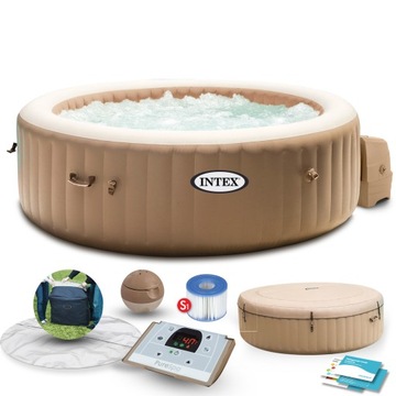 SPA BASEN DMUCHANY Z HYDROMASAŻEM 4-OSOBOWE JACUZZI 7w1 INTEX 196 x 71 CM