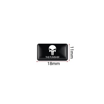 LOGO Emblemat 3D PUNISHER wnętrze kierownica 18x11