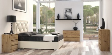 KOMODA MALWA M4 DĄB ARTISAN SZAFKA 4 SZUFLADY DO SALONU DO SYPIALNI