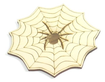 SKLEJKA DEKOR NA HALLOWEEN PAJĘCZYNA i PAJĄK XE45
