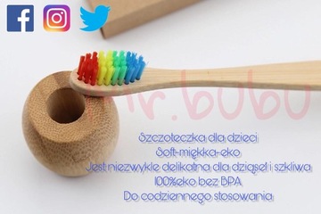 натуральная, экологически чистая бамбуковая зубная щетка для детей