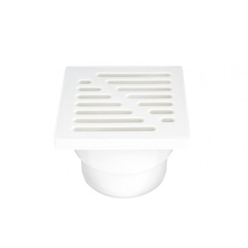 KRATKA ŚCIEKOWA FI 110 15x15 PROSTA PLASTIK BIAŁA