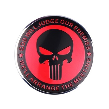 Emblemat na dekielki kapsle zaślepki PUNISHER 56mm